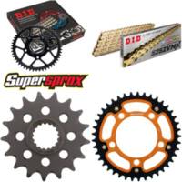 Kettensatz Stealth orange für: KTM Supermoto 990 07-13/Su 17-41-112 DID525ZVM-X(G&G) Niet