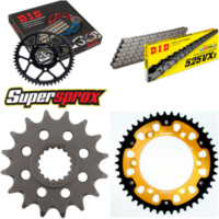 Kettensatz Stealth gold für: KTM Superenduro 950 R 06-10 16-45-118 DID525VX3 Endlos