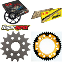 Kettensatz Stealth gold für: KTM Superenduro 950 R 06-10 16-45-118 DID525VX3(G&B) Niet