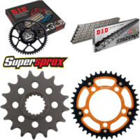 Kettensatz Stealth orange für: KTM Supermoto 950 05-08/Su 17-41-118 DID525ZVM-X Endlos