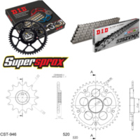 Chain Kit Stealth black for: MV Agusta Brutale 750 01- 14-41-108 DID525ZVM-X rivet