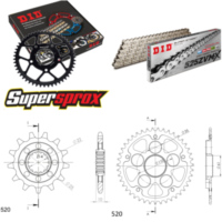 Chain Kit Stealth black for: MV Agusta F4 750 99-02/F4 14-43-110 DID525ZVM-X(S&S) endless