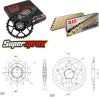 Chain Kit Stealth black for: MV Agusta F4 750 99-02/F4 14-43-110 DID525ZVM-X(G&G) endless