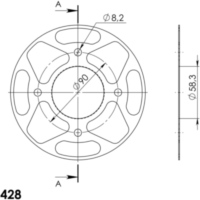 Edge-Disc Supersprox 428/45Z rot ACD80345RED