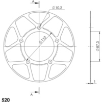 Edge-Disc Supersprox 520/47t gold ACD82347GLD