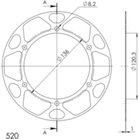 Edge-Disc Supersprox 520/45t blue ACD84645BLU