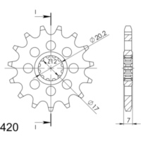 Front Sprocket Supersprox 420/15t 94119-15