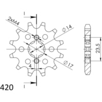 Front Sprocket Supersprox 420/11t 49102-11