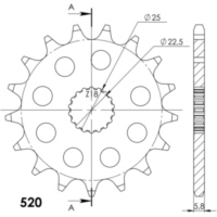 Front Sprocket Supersprox 520/17t 21185-17