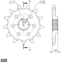 Front Sprocket Supersprox 520/13t 20126-13