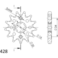 Ritzel Supersprox 428/13Z 28200-13