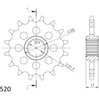 Silent Front Sprocket Supersprox 520/15t