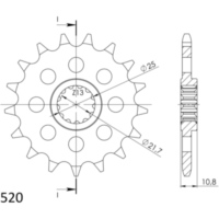 Ritzel Supersprox 520/17Z 21507-17