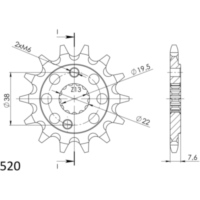 Ritzel Supersprox 520/13Z 24310-13