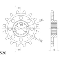 Ritzel Supersprox 520/17Z 61801-17