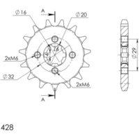 Ritzel Supersprox 428/15Z 21425-15