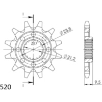 Ritzel Supersprox 520/12Z 22406-12