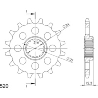 Ritzel Supersprox 520/16Z 22912-16