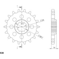 Silent Front Sprocket Supersprox 530/17t 24900S17