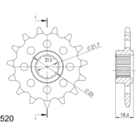 Front Sprocket Supersprox 520/15t 24605S15