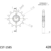 Front Sprocket Supersprox 428/13t