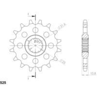 Silent Front Sprocket Supersprox 525/16t 21606S16