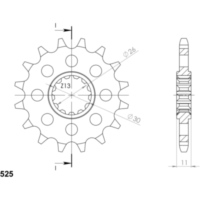 Silent Front Sprocket Supersprox 525/16t 21609S16