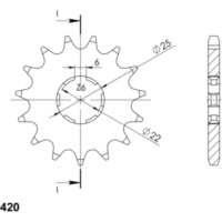 Front Sprocket Supersprox 420/14t