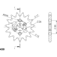 Front Sprocket Supersprox 420/12t 20110-12