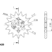 Front Sprocket Supersprox 420/13t 20110-13