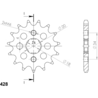 Ritzel Supersprox 428/13Z 20200-13