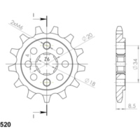 Ritzel Supersprox 520/14Z 20317-14