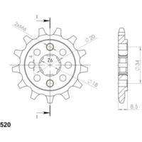 Front Sprocket Supersprox 520/15t 20317-15