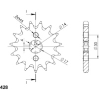 Ritzel Supersprox 428/14Z 22110-14