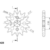 Front Sprocket Supersprox 428/13t 20102-13