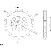 Front Sprocket Supersprox 530/17t