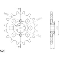 Front Sprocket Supersprox 520/15t 49400-15