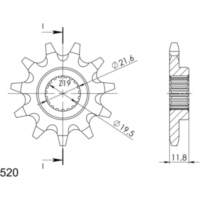 Front Sprocket Supersprox 520/11t 94322-11