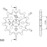 Ritzel Supersprox 520/12Z 20201-12