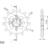 Front Sprocket Supersprox 520/13t 20203-13