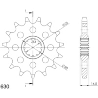 Front Sprocket Supersprox 630/15t 20601-15