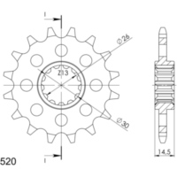 Front Sprocket Supersprox 520/13t 20610-13