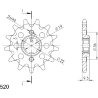 Front Sprocket Supersprox 520/14t 20308-14