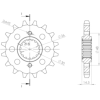 Front Sprocket Supersprox 530/15t 20602-15