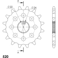 Front Sprocket Supersprox 520/16t 61201-16