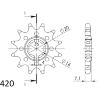 Ritzel Supersprox 420/12Z 22103-12