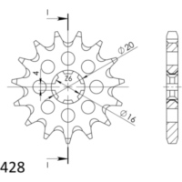 Ritzel Supersprox 428/15Z 20416-15