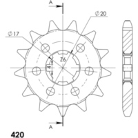 Front Sprocket Supersprox 420/13t 22101-13