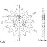 Front Sprocket Supersprox 520/15t 22503-15