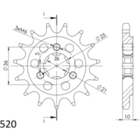 Front Sprocket Supersprox 520/14t 22600-14